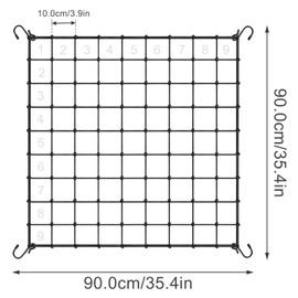 Fine jade2 Scrog Net Plant Net Elastic Trellis Net Grow Tent Net with Hooks for Cucumbers Tomatoes, Better Plant Growth (90 x 90 cm)