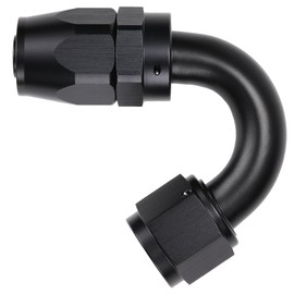 Podavelle 8AN 150 Degree Elbow Hose End Fitting Swivel Aluminum Black