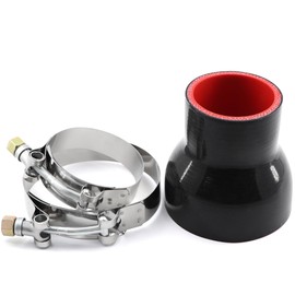 Taukealugs Straight Reducer Coupler Silicone Hose ID 2-inch to 3-inch 4-Ply with Stainless Steel T-Bolt Clamp for Turbo/Intercooler/Intake Piping