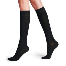 FALKE Vitalize 40 Knee Socks Semi-Opaque Energising Effect Medium, Shaping Effect, Promotes Blood Circulation, Improved Oxygen Supply, Fit, Artificial Fibres, Black (Black 3009)