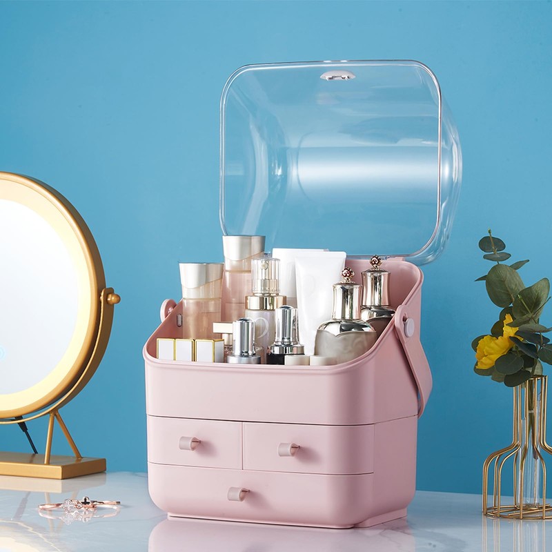 Large Makeup Organizer w Drawers Beauty Organizer Makeup Box Holder