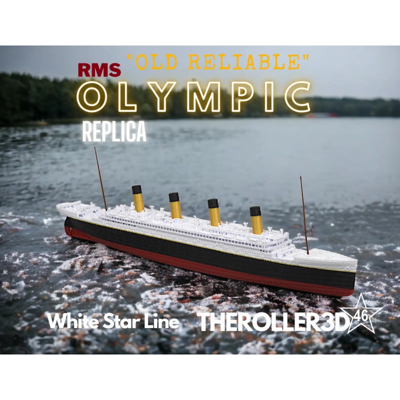 THEROLLER3D 12” RMS Olympic Model, Titanic Toy, Unsinkable Titanic Gift,