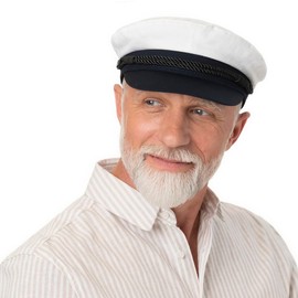 HAMMABURG White Starline Fisherman´s Cap Women/Men White 7