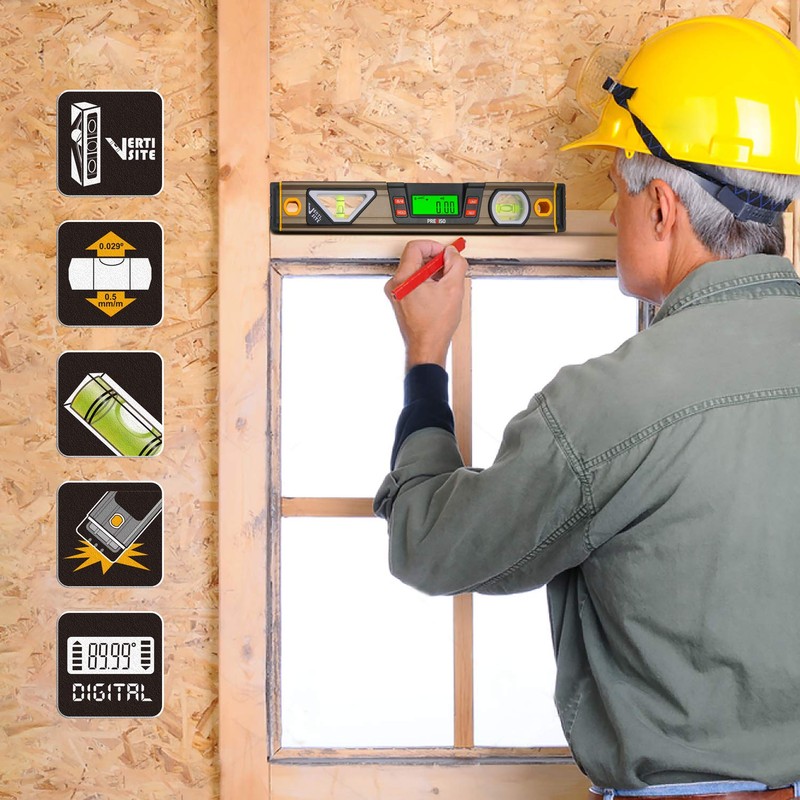 PREXISO Digital Level, 11.5'', Angle Slope with LCD Display, 360°