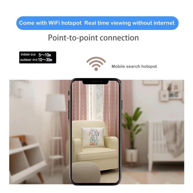 Magnetic Mini Security Camera 1080P Wide Angle Motion Detection Night