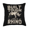 Rhino Build Tough Like A Rhino Animal Throw Pillow