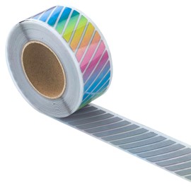 NOZUONO Colorful Striped Reflective Heat Transfer Vinyl Iron On Tape for Clothing 1 inch x 10 yard