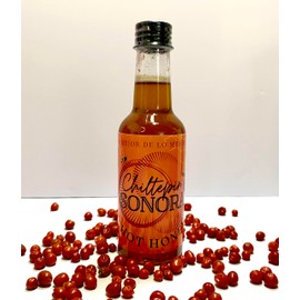 Spicy Chiltepin Sonora Hot Honey, Wildflower Honey with Mexican Chiltepin Peppers