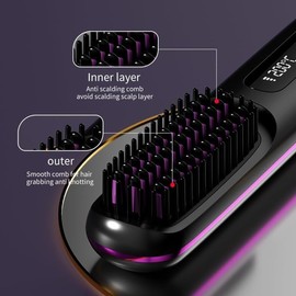 Ciriel Airbrush Pro Cordless Styling Brush with Ionic Technology & Ceramic（Black）