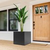 Galvanized Steel Planter Box, 24Inch Large Square Indoor Outdoor Planters