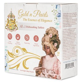 Gold n Pearls 2 - Layer Dishwashing Tablets with Power Dot, 30 Tablets - Effective Stain Removal, Easy-to-Use, Deep Cleaning, Long-Lasting Freshness for Dishes
