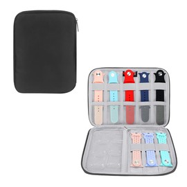 Watch Band Organizer Bag Watch Dial Organizer Data Cable Hard Drive Travel Bag (Black)