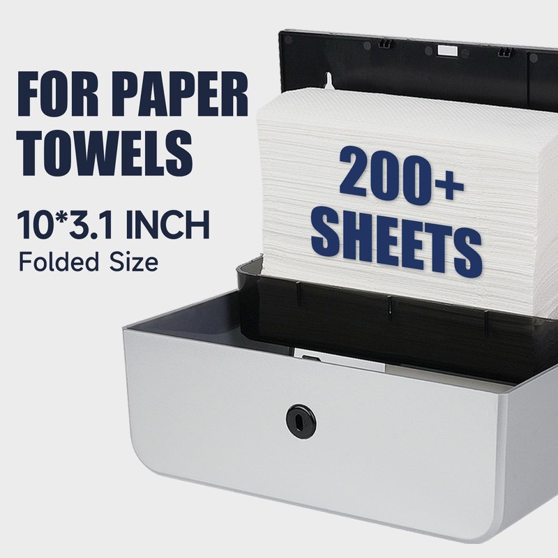 AIKE Wall Mount Paper Towel Dispenser, Fit Multifold Paper Towel