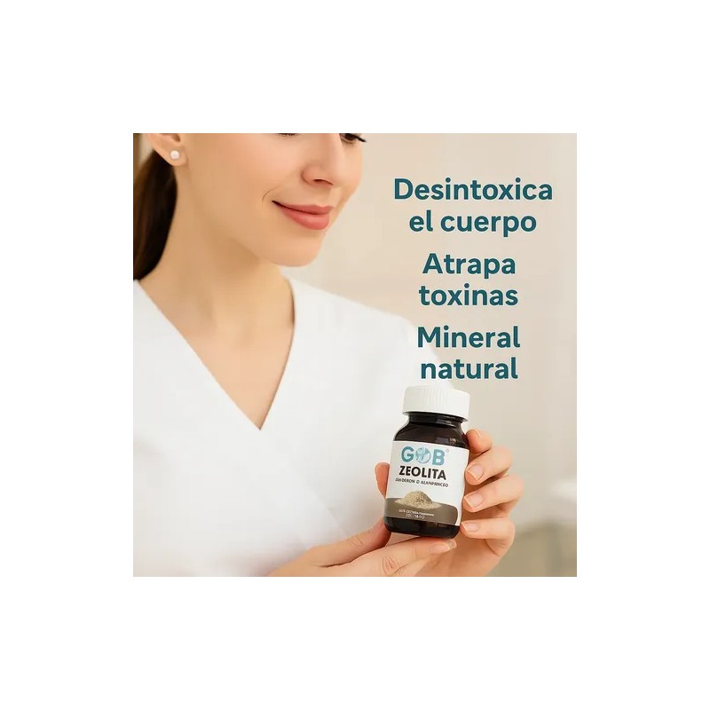 Zeolita Polvo - Go3b - 60 Cápsulas - Suplemento Alimenticio