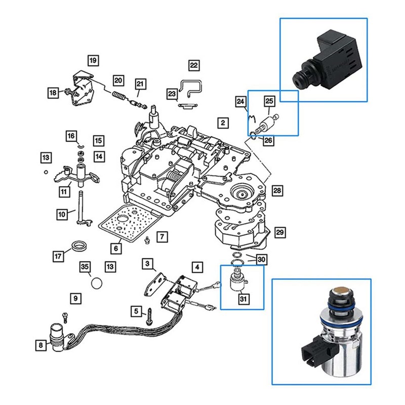 Xuegier Transmission Governor Pressure Sensor Solenoid Kit A500 A518 42RE