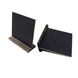 Honbay 2PCS Mini Tabletop Chalkboard Signs Wooden Double Sided Chalkboard Display Signs with Wooden Base Stand for Home Office and Restaurant