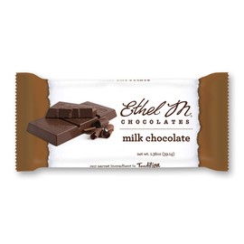 Ethel M Chocolates Premium Milk Chocolate Bars Set of 8 Individually Wrapped Chocolate Candy Bar, 39.1 Gram Each