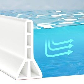 (Upgraded)3” High Shower Threshold Water Dam 67 Inch Collapsible Shower Barrier Water Stopper Shower Water Guard Dry and Wet Separation for Bathroom Kitchen and More(5.6ft)