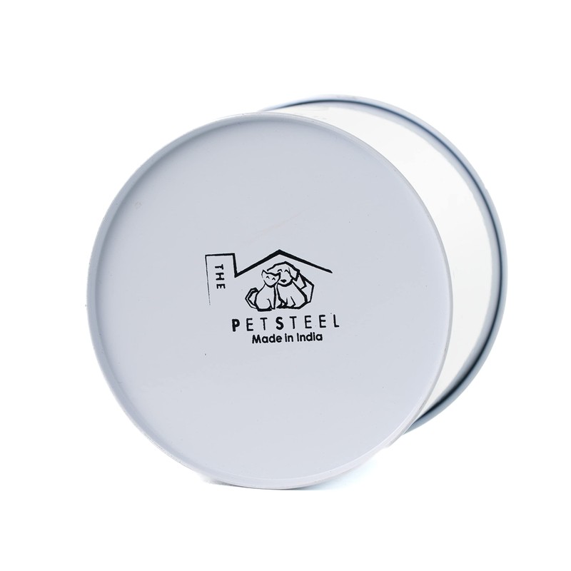 The PetSteel White Bird Food Tin with Airtight Seal with