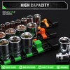 SWANLAKE Organizer Socket Holder, 9PCS 1/4-Inch x 48 Clips, 3/8-Inch