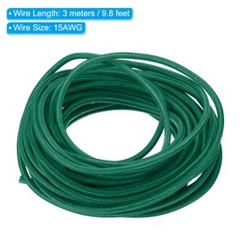 PATIKIL 9.8Ft 15AWG Electronic Wire, -30 to 200 Degrees Celsius Insulated High Temperature Resistant Electrical Flexible Silicone Cable for Lamp Boiler Heater, Green
