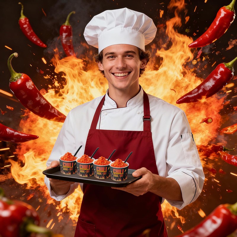 ARQRHTLY Chili Cook Off Party Supplies Set with 200 Disposable