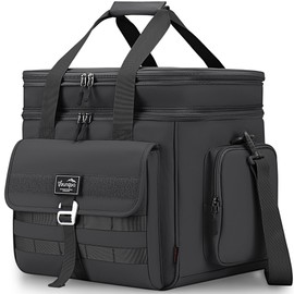 YOUNGOA 36L Large Soft Cooler Insulated Cooler Bag Soft Sided Collapsible Coolers for Travel, Camping, Beach. Leakproof, Waterproof, Expandable, 36L (Black)