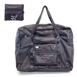 DALO Portable Boston Carry-on Bag, 25 Liters, Lightweight, Waterproof, Travel, Sports, Compact Storage, Foldable, Carry-On (Black), Black