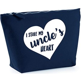 Hippowarehouse I Stole My Uncle's Heart (Slanted) printed make up cosmetic wash bag 18x19x9cm