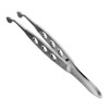 Baluue 2pcs Fine Tipped Tweezers Eyelid Tweezers for Women Metal