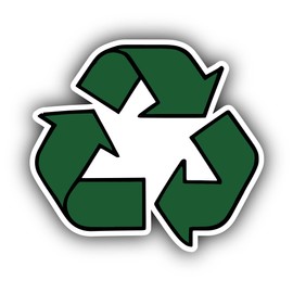 Recycle Trash Decal for a Recycling Trash Can with Lid Sticker 6" Round, Pack of 1 - for Car Truck Laptop Toolbox Decor Fun Colourful Designs (Recycle 3)