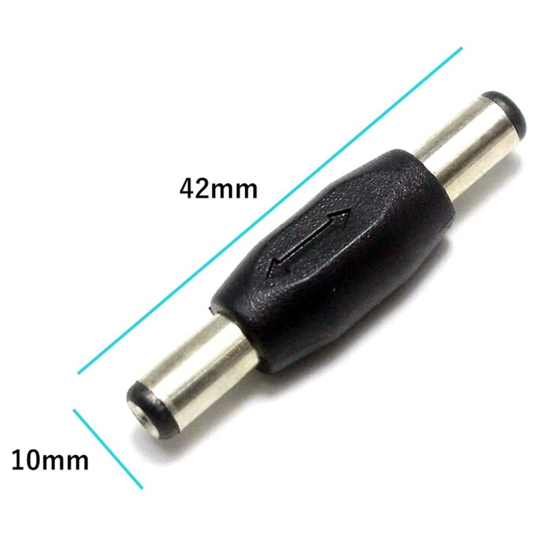 2pcs Audio Fan DC Power Connector 2.1x5.5mm Male to Male