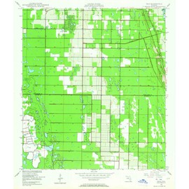 Florida Maps - 1949 Oslo, FL - USGS Historical Topographic Wall Art : 20in x 24in, Large Wall Art Map