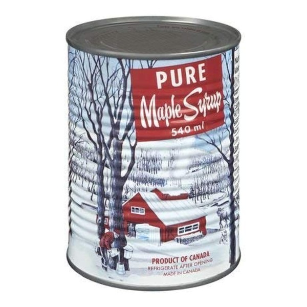 Pure Maple Syrup, Canada No 1 Medium,can 540ml Made in Canada