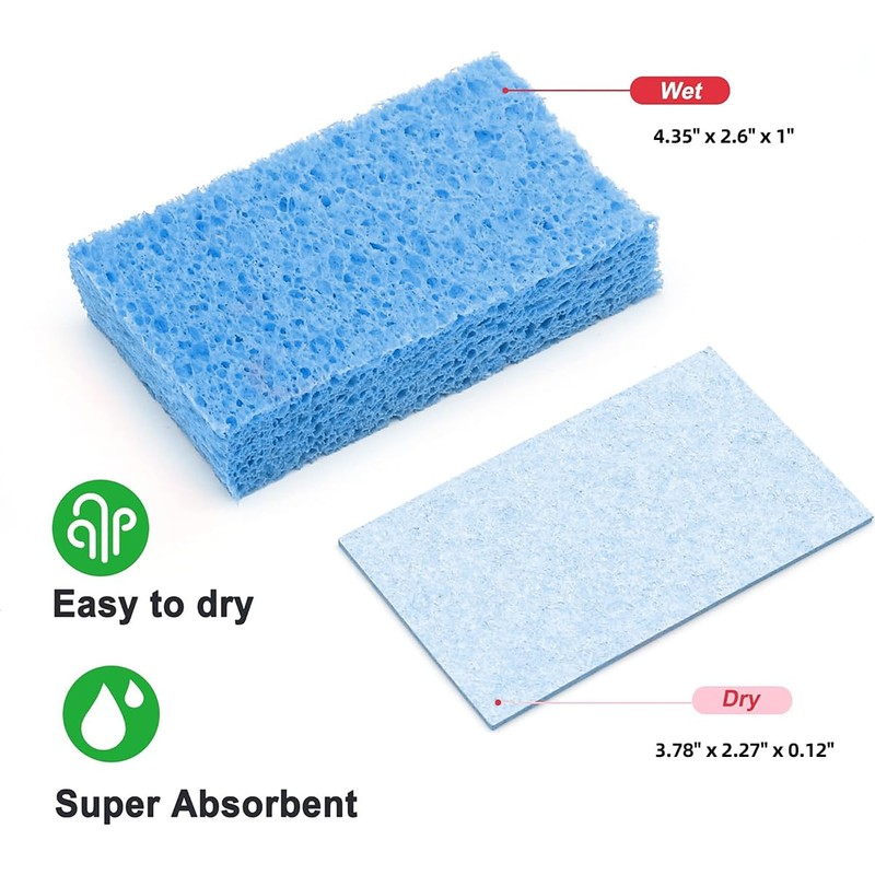 6 - Pack Non-Scratch Scrub Sponges - Sponges for Dishes