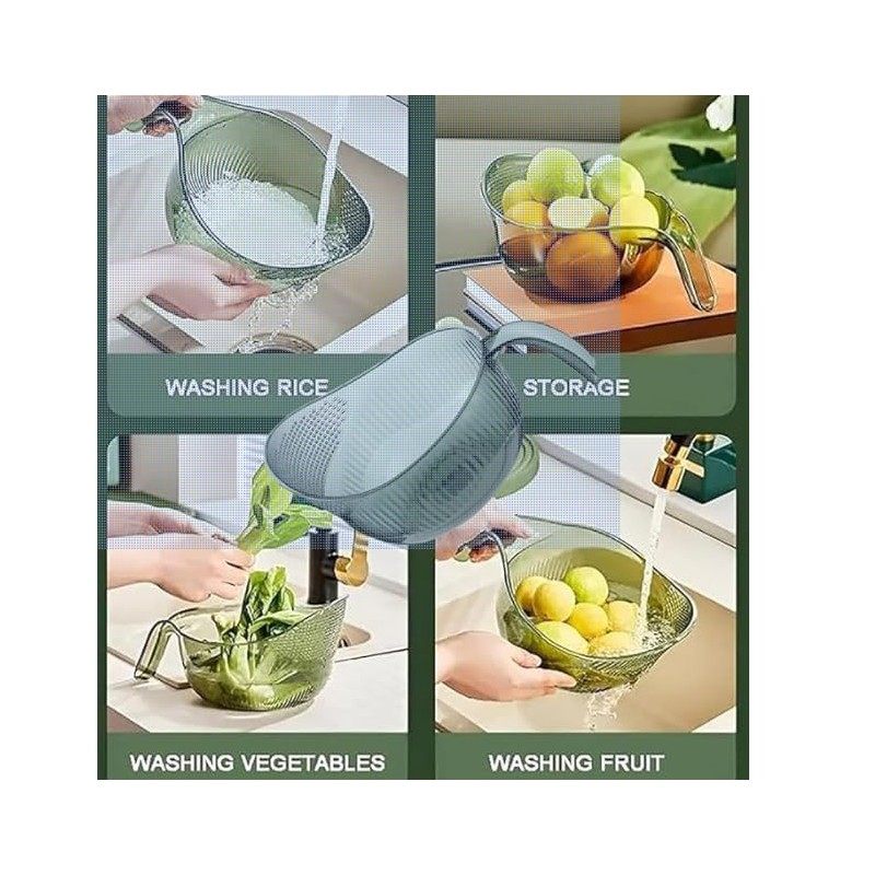 Multi-Purpose Drain Strainer Sink Washing Bowl Multi-Functional Strainer & Rinsing