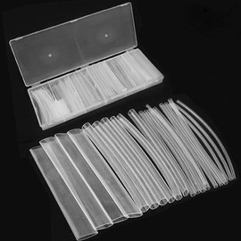 Bestgle 150pcs Heat Shrink Tubing Heat Shrink Tubing 2:1 Ratio Electrical Cable Tube Set Heat Shrink Tubing for Insulation Transparent Colors 6 Sizes