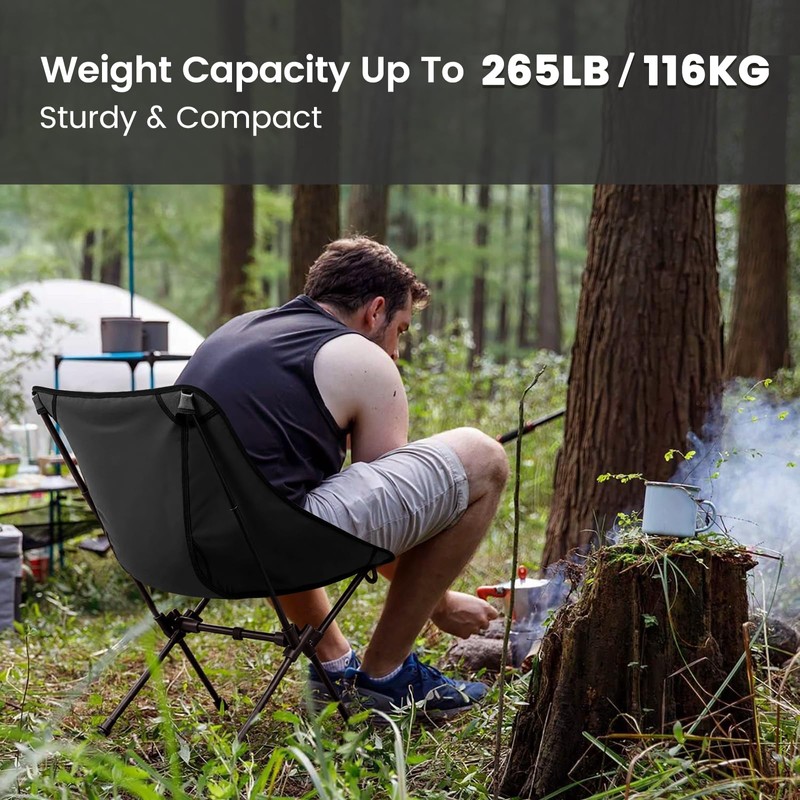 CAMEL CROWN Portable Camping Chair Folding Compact Lawn Lightweight Backpacking
