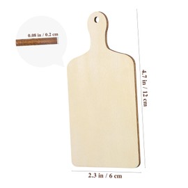 Operitacx 6pcs Wooden Mini Cutting Board Blanks DIY Chopping Board Handles for Boys and Girls