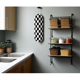 HIYAGON Plastic Bag Holder, Wall Mount Plastic Bag Organizer Dispenser Organizer for Home Kitchen(Check)