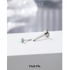 OUFER 2Pcs Nose Studs, G23 Solid Titanium 20G Flat Back