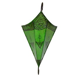 Henna Lamps & Sconces Moroccan Handmade Medium Goat Leather Sconce Henna Tattoo Shade Living Room