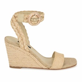 Nine West Women's Nerisa3 Wedge Sandal, Natural 110, 9