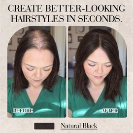 S-noilite Hair Toppers for Women Real Human Hair, Human Hair Toppers,100% Real Hair Toppers,3.5"*4.7" Handmade Nature-mimicking Scalp Lace Base 16” Natural Black