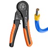 Preciva Hexagonal Ferrule Crimping Tool, AWG 28-7(0.08-10mm²) Crimper Plier Adjustable