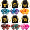 DND Dice, QMAY 6 x 7 Set Polyhedral Double-Color Dice