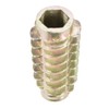sourcing map Furniture Threaded Insert Nuts Zinc Alloy Hex-Flush M6