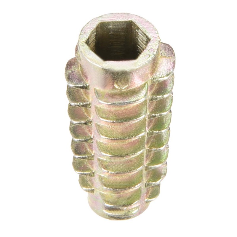 sourcing map Furniture Threaded Insert Nuts Zinc Alloy Hex-Flush M6