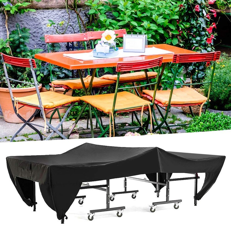 Table Tennis Table Cover, Waterproof, Windproof, Durable, Black, Tear-Resistant Table