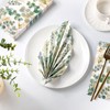 Spiareal 120 Pcs Greenery Paper Napkins 3 Ply Disposable Hand